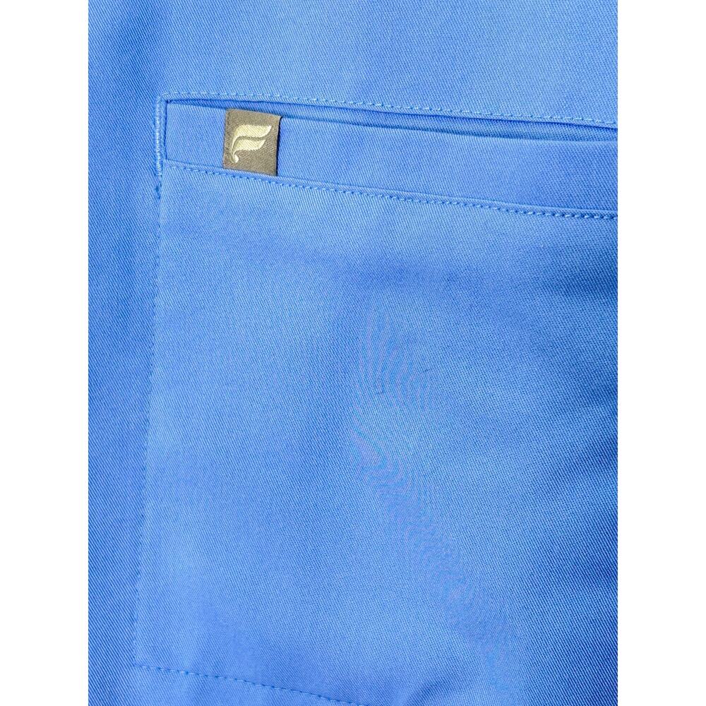 Fabletics Vital Scrub Top Semi Fit V-Neck Short Sleeve in Ceil Blue Medium - Picture 4 of 7